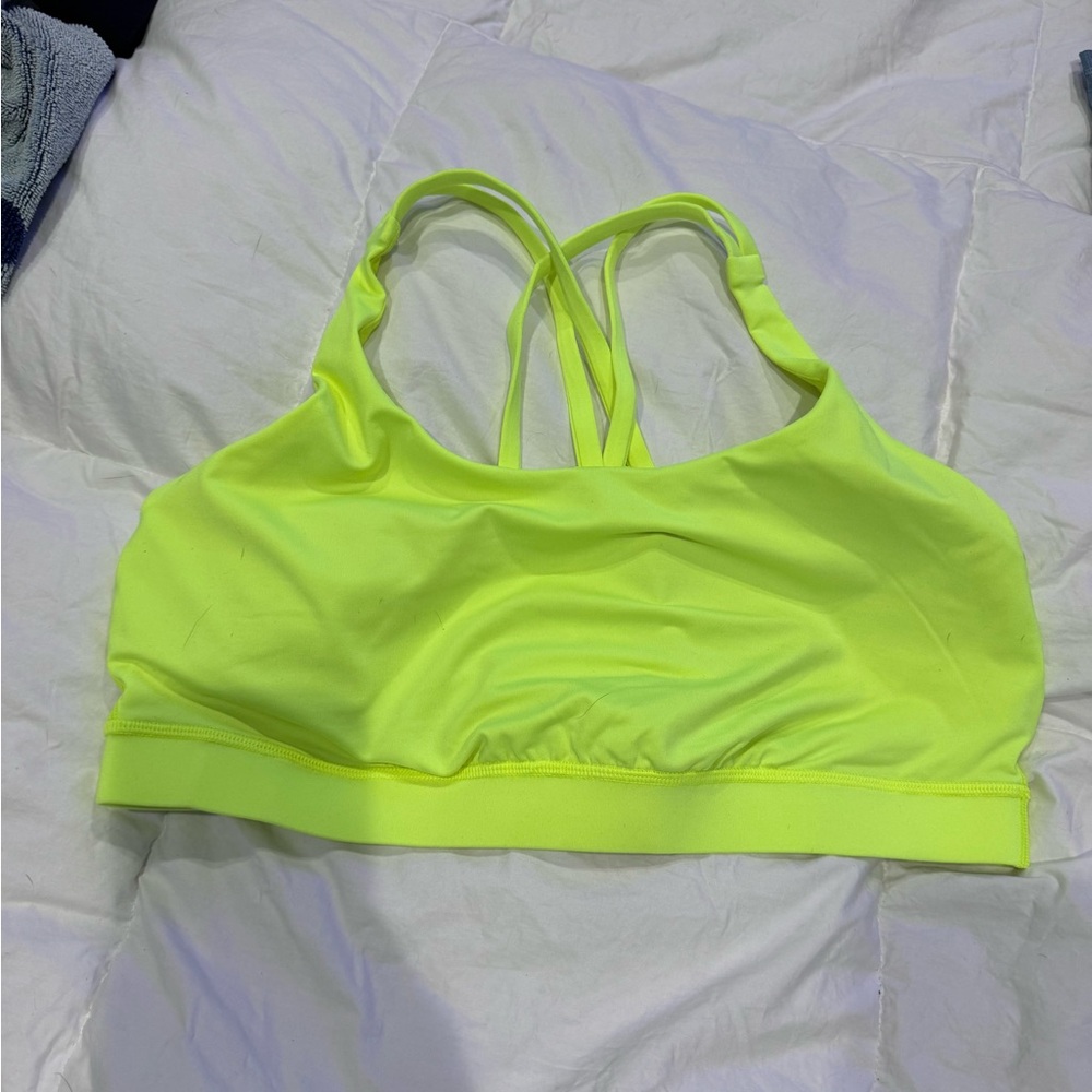 Lululemon Neon Yellow Sports Bra size 14